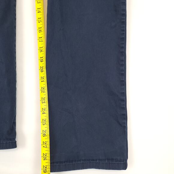 Lee Chino Pants Relax Fit Straight Leg Women 12 Mid Rise Blue Workwear Uniform - Picture 5 of 12